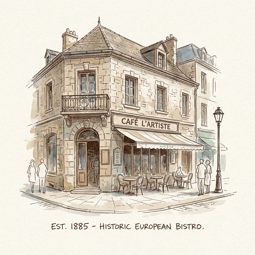 Restaurant History Sketch