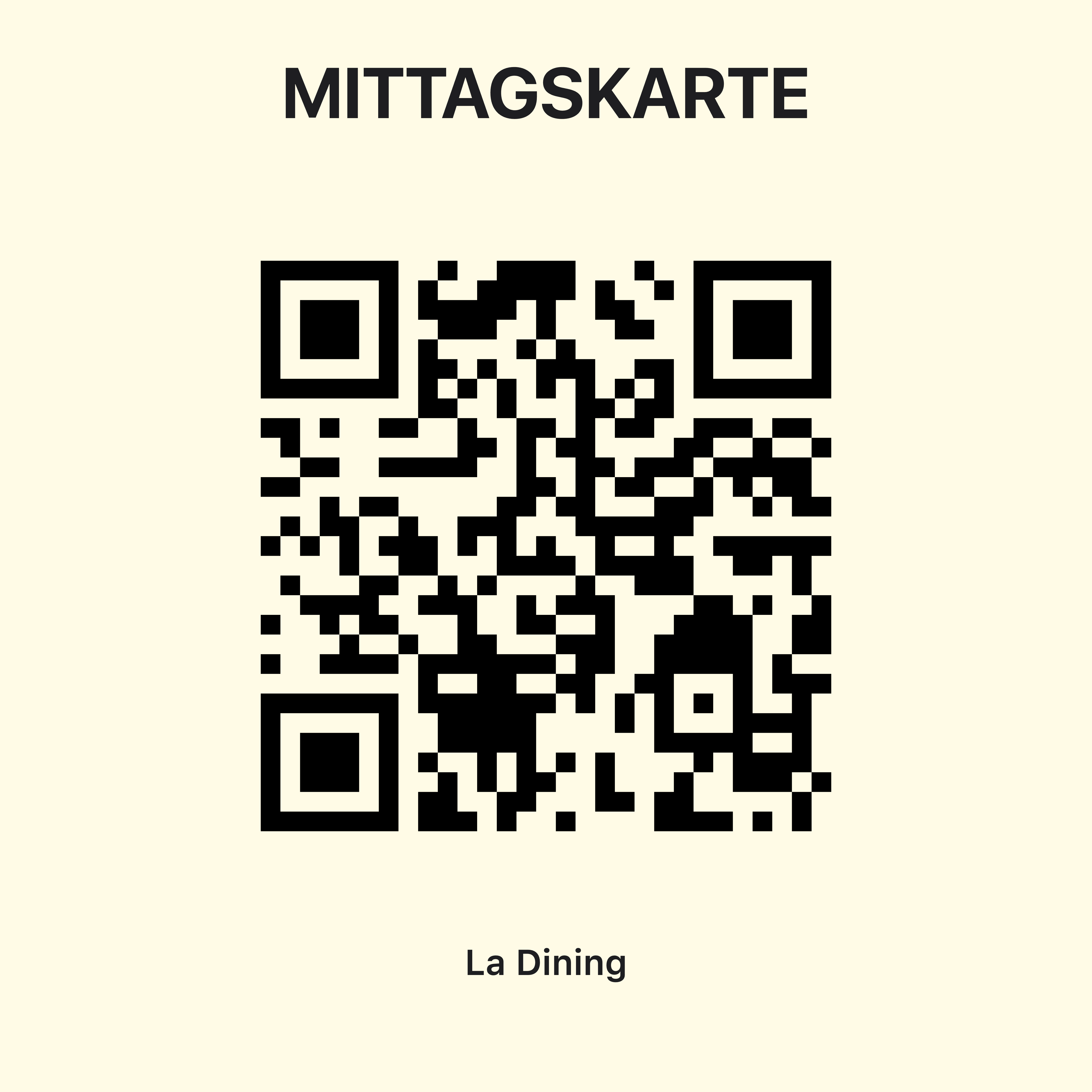 QR Code Mittagskarte